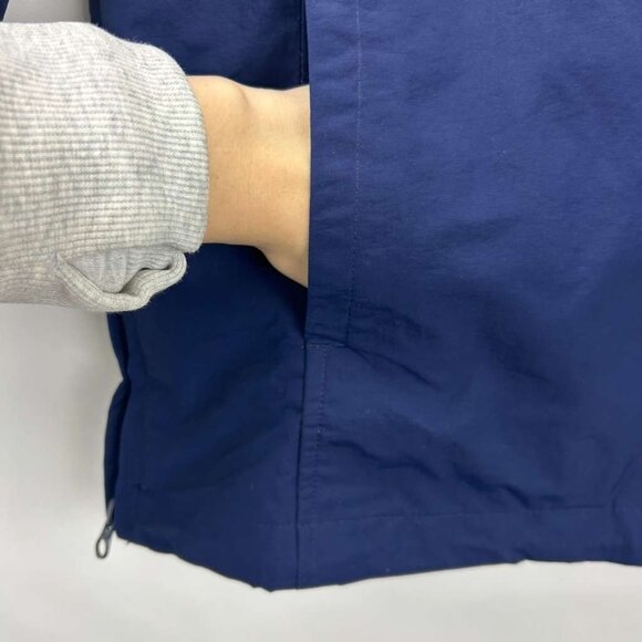 Lands End Squall Women's S 34-36 Blue 1/4 Zip Hooded Pullover Windbreaker Jacket - Picture 14 of 16